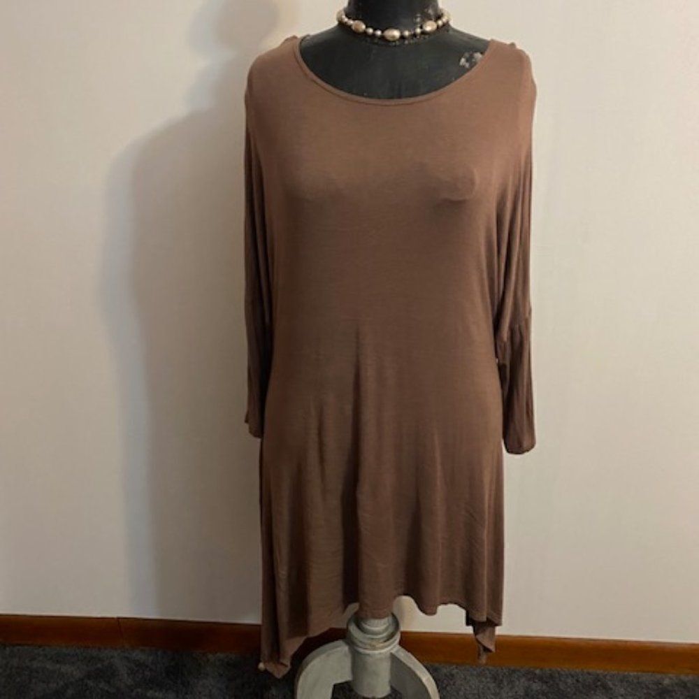 MOA Brown asymmetrical dress, size XL